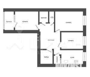 3-к квартира, на длительный срок, 64м2, 8/9 этаж