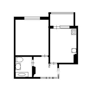 1-к квартира, на длительный срок, 34м2, 7/9 этаж