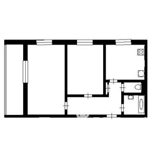 2-к квартира, на длительный срок, 55м2, 4/9 этаж