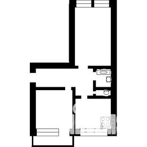 2-к квартира, на длительный срок, 46м2, 2/9 этаж