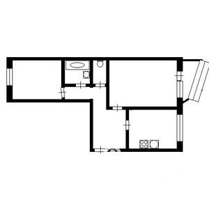 2-к квартира, на длительный срок, 54м2, 4/5 этаж