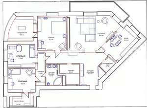 4-к квартира, на длительный срок, 220м2, 2/6 этаж