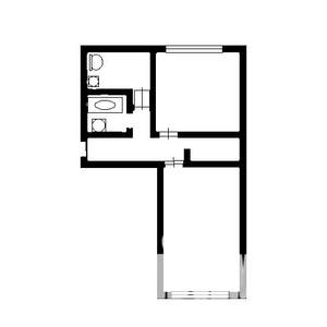 2-к квартира, на длительный срок, 45м2, 2/5 этаж