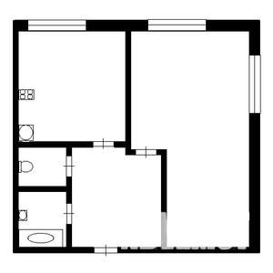 1-к квартира, на длительный срок, 38м2, 2/5 этаж