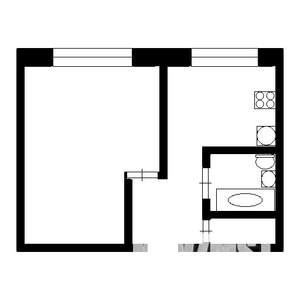 1-к квартира, на длительный срок, 35м2, 4/17 этаж