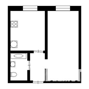 1-к квартира, на длительный срок, 37м2, 5/5 этаж