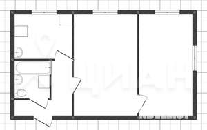 2-к квартира, на длительный срок, 44м2, 1/6 этаж