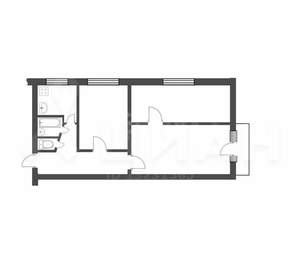 2-к квартира, на длительный срок, 58м2, 4/5 этаж