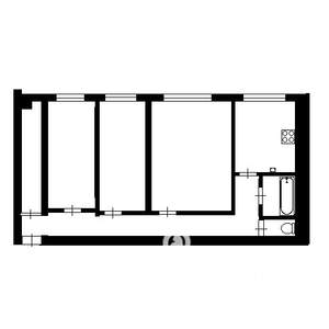 2-к квартира, на длительный срок, 55м2, 2/3 этаж