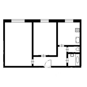 2-к квартира, на длительный срок, 55м2, 6/10 этаж