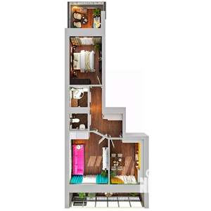 2-к квартира, на длительный срок, 59м2, 2/10 этаж