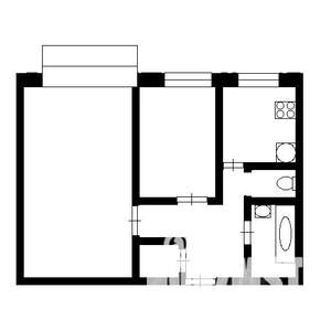 2-к квартира, на длительный срок, 51м2, 4/10 этаж