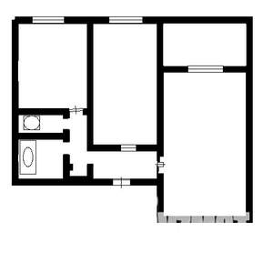 2-к квартира, на длительный срок, 45м2, 9/10 этаж