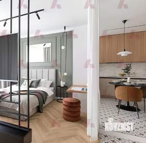 Студия квартира, на длительный срок, 30м2, 6/9 этаж