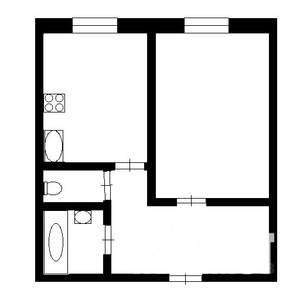 1-к квартира, на длительный срок, 35м2, 5/5 этаж