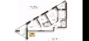 3-к квартира, на длительный срок, 84м2, 5/19 этаж