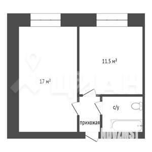 2-к квартира, на длительный срок, 36м2, 1/3 этаж