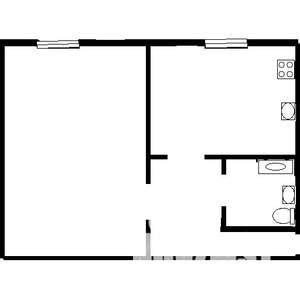 1-к квартира, на длительный срок, 36м2, 5/5 этаж