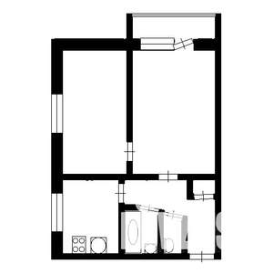 2-к квартира, на длительный срок, 39м2, 2/5 этаж