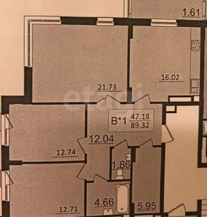 3-к квартира, вторичка, 86м2, 5/5 этаж