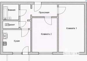 2-к квартира, вторичка, 47м2, 2/9 этаж