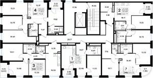 2-к квартира, вторичка, 61м2, 7/8 этаж