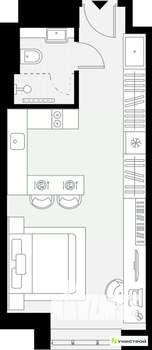 1-к квартира, вторичка, 28м2, 2/27 этаж