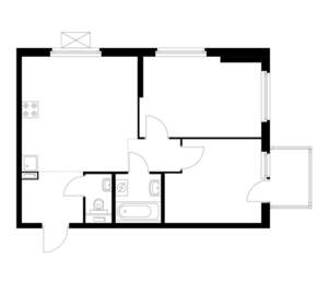 2-к квартира, вторичка, 53м2, 16/17 этаж