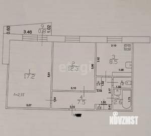 2-к квартира, вторичка, 51м2, 8/9 этаж