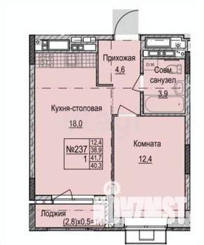 1-к квартира, вторичка, 25м2, 5/16 этаж