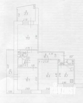 3-к квартира, вторичка, 61м2, 8/9 этаж