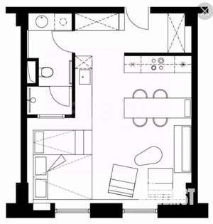 Студия квартира, вторичка, 14м2, 5/5 этаж