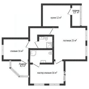 3-к квартира, вторичка, 91м2, 5/12 этаж