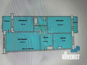 3-к квартира, вторичка, 64м2, 6/9 этаж