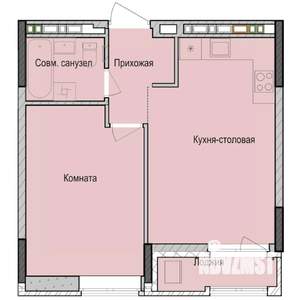 1-к квартира, строящийся дом, 42м2, 4/23 этаж