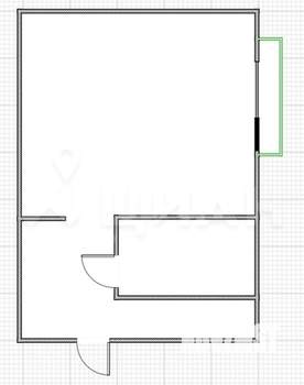 1-к квартира, вторичка, 28м2, 1/9 этаж