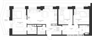 3-к квартира, вторичка, 85м2, 5/23 этаж