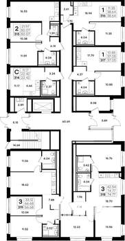 2-к квартира, вторичка, 50м2, 1/8 этаж