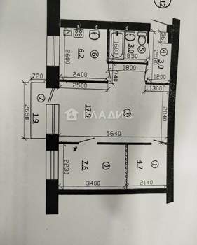 2-к квартира, вторичка, 42м2, 4/5 этаж