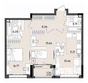 3-к квартира, вторичка, 67м2, 9/9 этаж