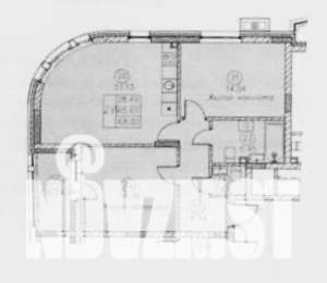 1-к квартира, сданный дом, 68м2, 2/9 этаж