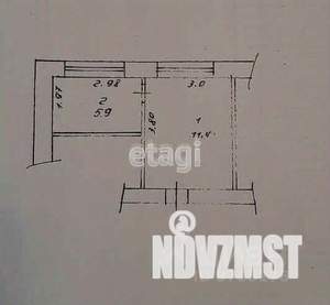 Студия квартира, вторичка, 17м2, 1/3 этаж