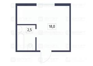 Студия квартира, вторичка, 18м2, 2/5 этаж