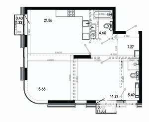 2-к квартира, вторичка, 69м2, 4/20 этаж