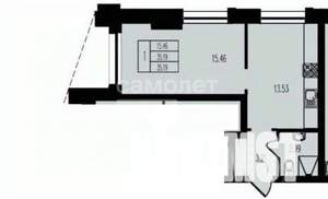 1-к квартира, вторичка, 35м2, 12/25 этаж