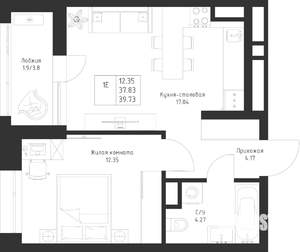1-к квартира, вторичка, 40м2, 11/23 этаж