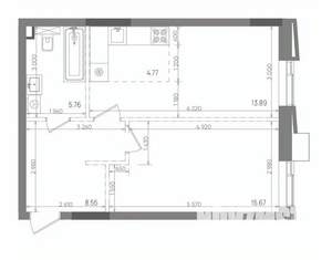 2-к квартира, вторичка, 49м2, 8/14 этаж