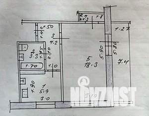 1-к квартира, вторичка, 33м2, 6/9 этаж