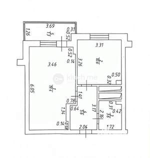 1-к квартира, вторичка, 39м2, 4/15 этаж
