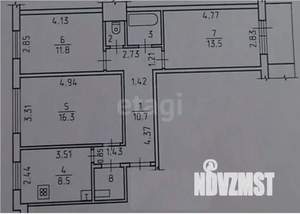 3-к квартира, вторичка, 78м2, 3/9 этаж